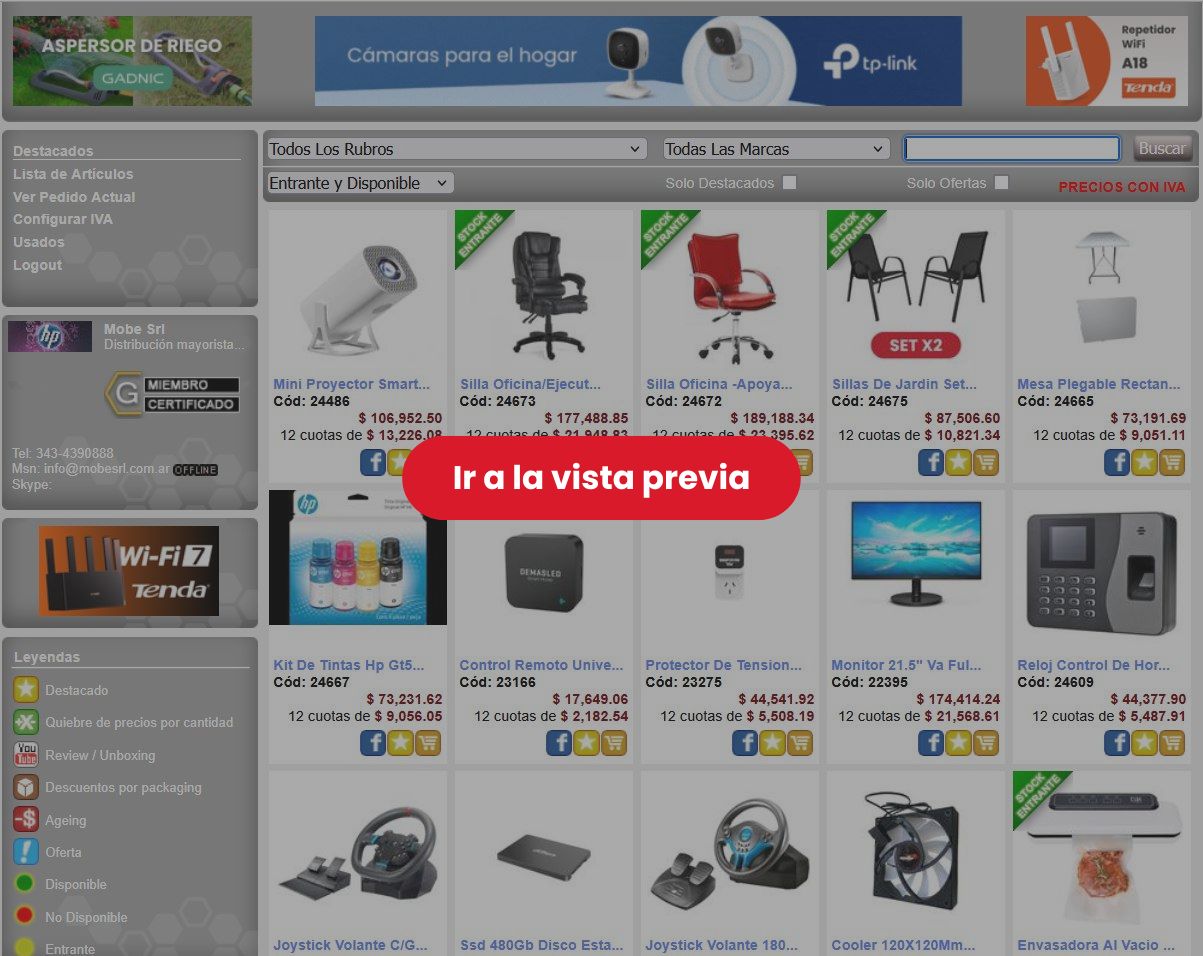 Catálogo - vista previa